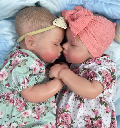 Pasgeboren tweeling baby born herboren poppen